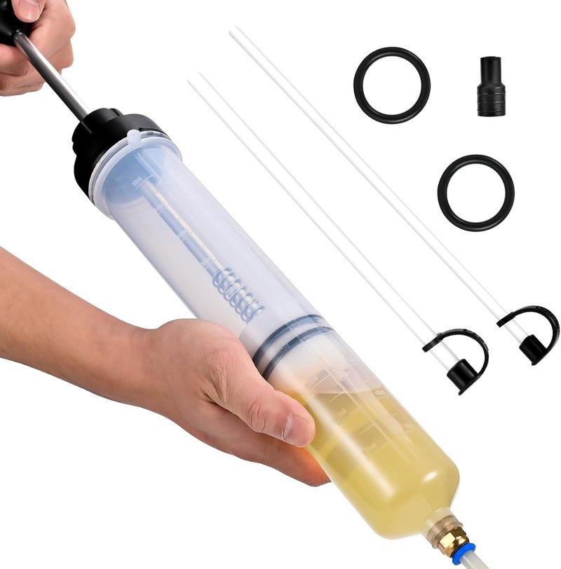 SOWKIPE 500CC Automotive Fluid Extractor Pump, Premium Manual Extraction & Fill Pump with 2 Hoses, Oil Syringe with Powerful Suction, Fluid Oil Change Evacuator - Image 1